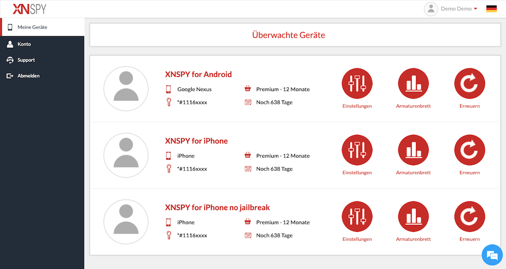 xnspy app