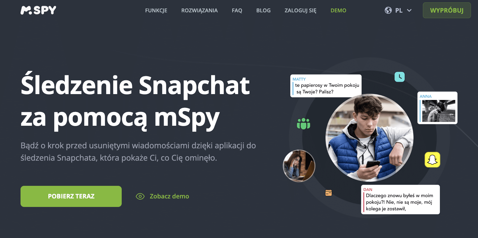 Śledzenie Snapchat za pomocą mSpy
