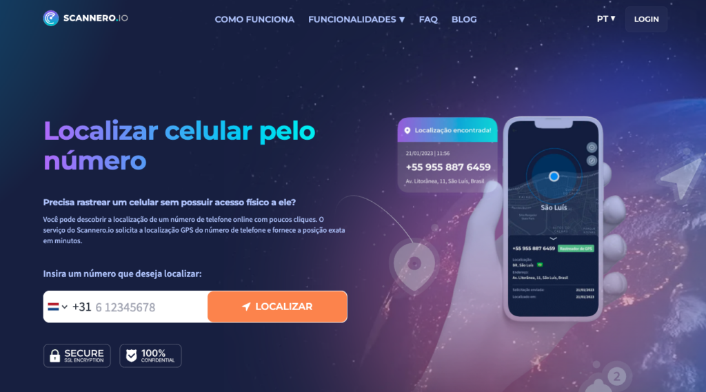 como rastrear celular com scannero
