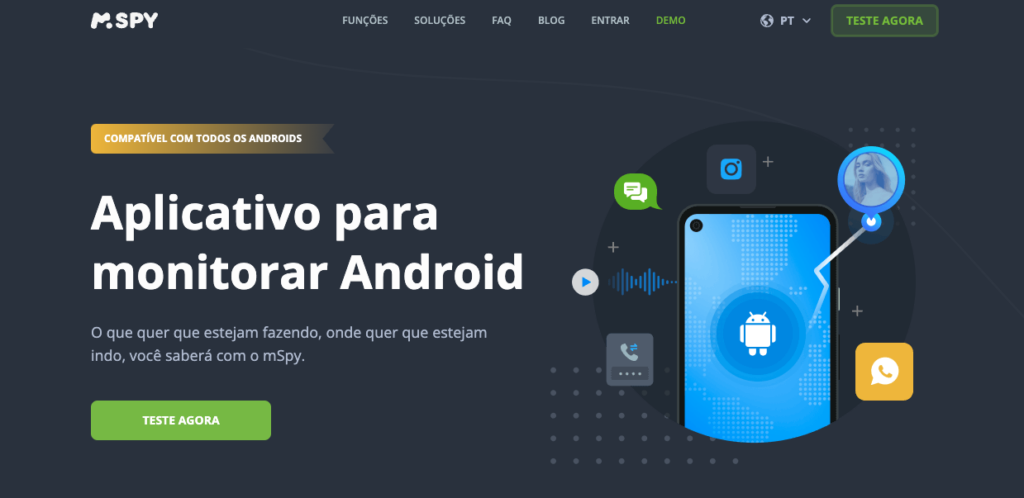 monitorar Android com mSpy